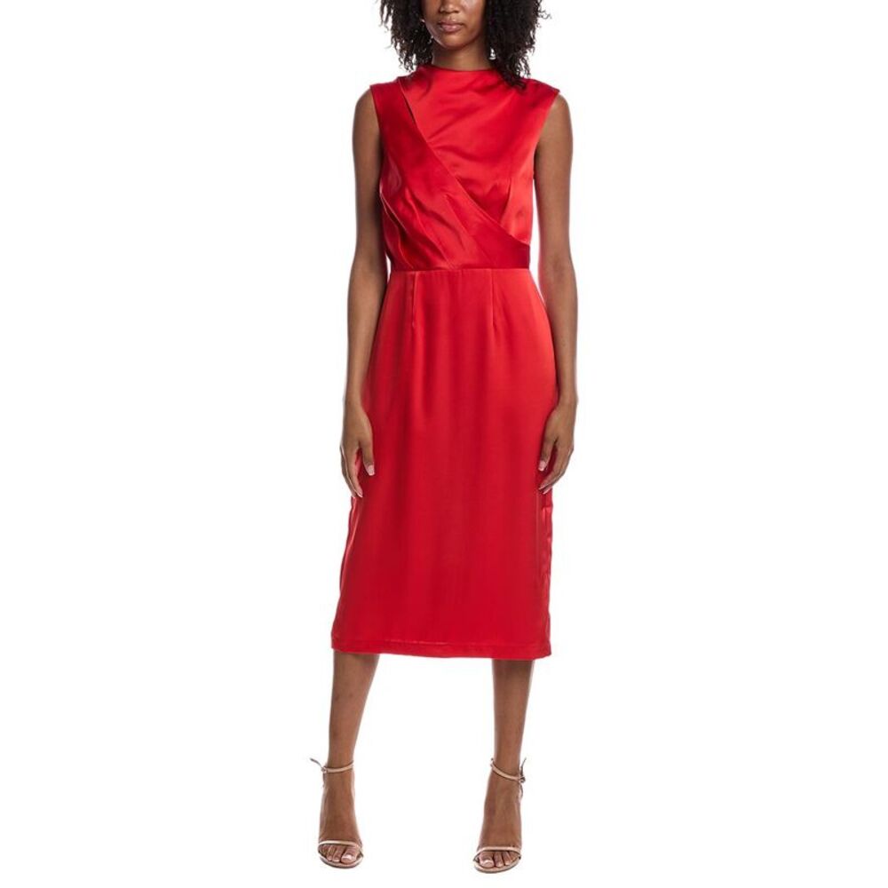 Pascale La Mode Womens  Midi Dress, Red